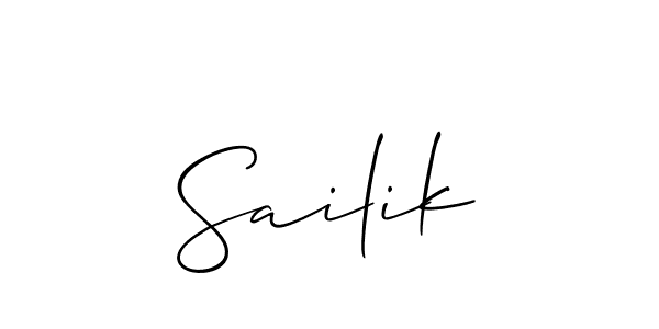 Similarly Allison_Script is the best handwritten signature design. Signature creator online .You can use it as an online autograph creator for name Sailik. Sailik signature style 2 images and pictures png