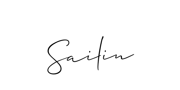 How to make Sailin signature? Allison_Script is a professional autograph style. Create handwritten signature for Sailin name. Sailin signature style 2 images and pictures png
