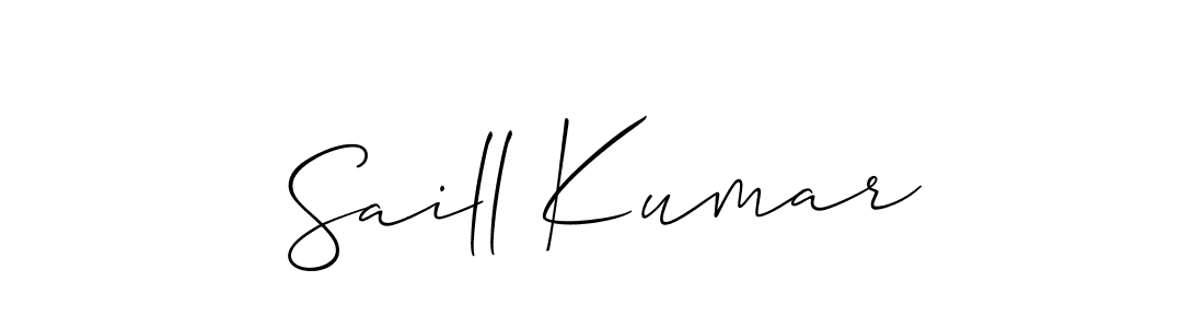 Saill Kumar stylish signature style. Best Handwritten Sign (Allison_Script) for my name. Handwritten Signature Collection Ideas for my name Saill Kumar. Saill Kumar signature style 2 images and pictures png