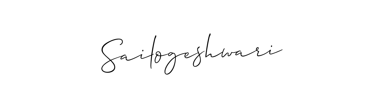 It looks lik you need a new signature style for name Sailogeshwari. Design unique handwritten (Allison_Script) signature with our free signature maker in just a few clicks. Sailogeshwari signature style 2 images and pictures png