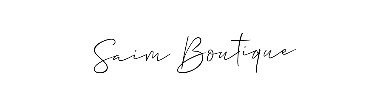 Once you've used our free online signature maker to create your best signature Allison_Script style, it's time to enjoy all of the benefits that Saim Boutique name signing documents. Saim Boutique signature style 2 images and pictures png