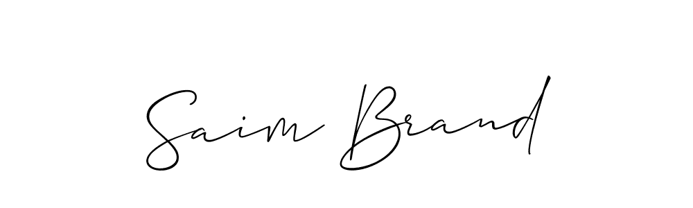 Similarly Allison_Script is the best handwritten signature design. Signature creator online .You can use it as an online autograph creator for name Saim Brand. Saim Brand signature style 2 images and pictures png
