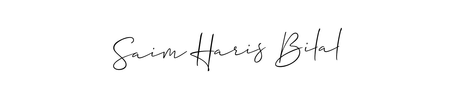 Here are the top 10 professional signature styles for the name Saim Haris Bilal. These are the best autograph styles you can use for your name. Saim Haris Bilal signature style 2 images and pictures png