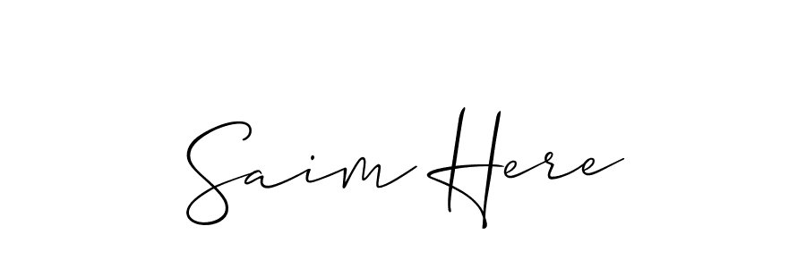 Best and Professional Signature Style for Saim Here. Allison_Script Best Signature Style Collection. Saim Here signature style 2 images and pictures png