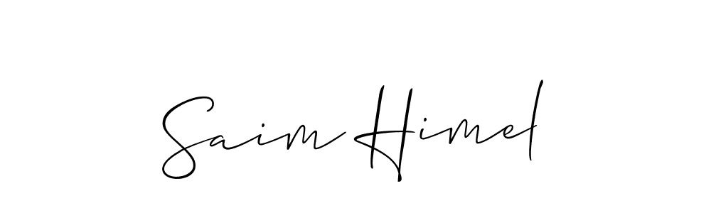 if you are searching for the best signature style for your name Saim Himel. so please give up your signature search. here we have designed multiple signature styles  using Allison_Script. Saim Himel signature style 2 images and pictures png