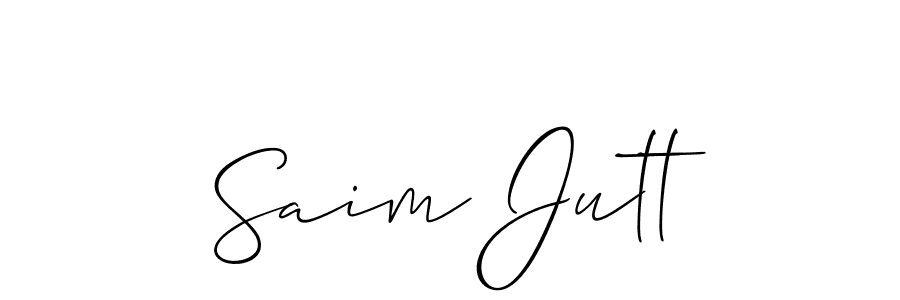 It looks lik you need a new signature style for name Saim Jutt. Design unique handwritten (Allison_Script) signature with our free signature maker in just a few clicks. Saim Jutt signature style 2 images and pictures png