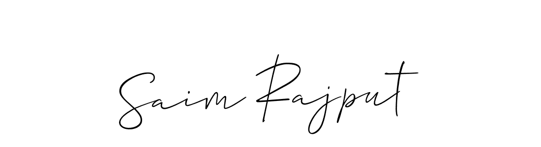Create a beautiful signature design for name Saim Rajput. With this signature (Allison_Script) fonts, you can make a handwritten signature for free. Saim Rajput signature style 2 images and pictures png
