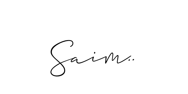 Saim.. stylish signature style. Best Handwritten Sign (Allison_Script) for my name. Handwritten Signature Collection Ideas for my name Saim... Saim.. signature style 2 images and pictures png