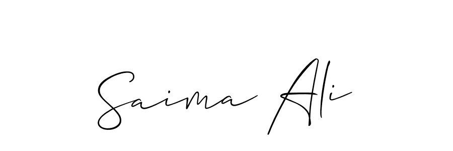 Use a signature maker to create a handwritten signature online. With this signature software, you can design (Allison_Script) your own signature for name Saima Ali. Saima Ali signature style 2 images and pictures png