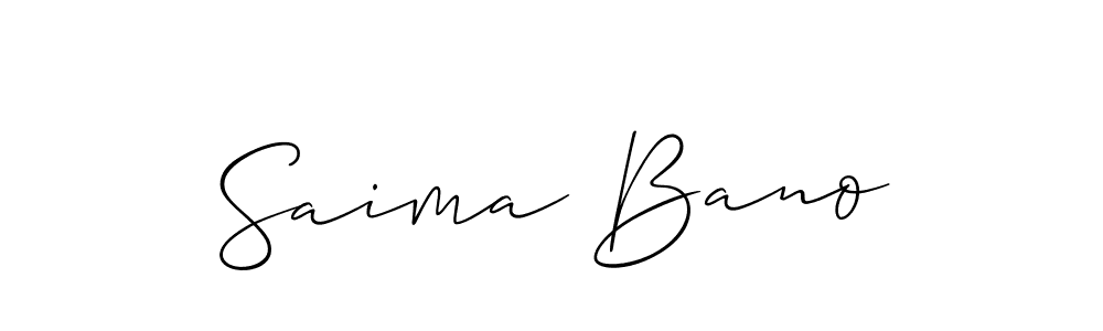 Similarly Allison_Script is the best handwritten signature design. Signature creator online .You can use it as an online autograph creator for name Saima Bano. Saima Bano signature style 2 images and pictures png