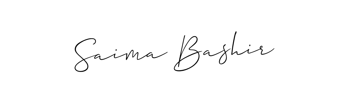 Also we have Saima Bashir name is the best signature style. Create professional handwritten signature collection using Allison_Script autograph style. Saima Bashir signature style 2 images and pictures png