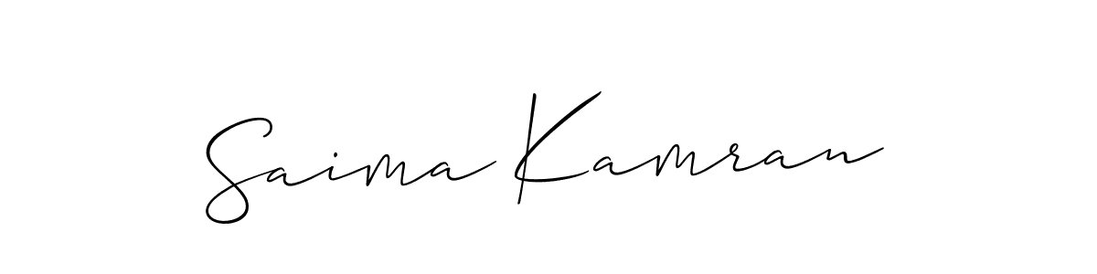 This is the best signature style for the Saima Kamran name. Also you like these signature font (Allison_Script). Mix name signature. Saima Kamran signature style 2 images and pictures png