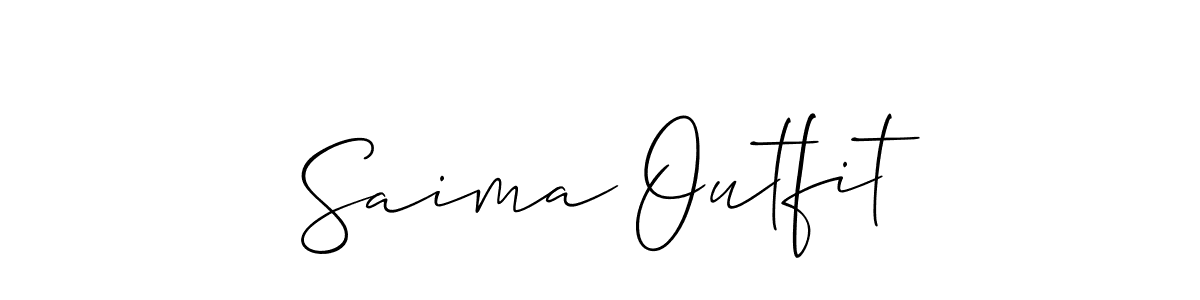 You can use this online signature creator to create a handwritten signature for the name Saima Outfit. This is the best online autograph maker. Saima Outfit signature style 2 images and pictures png