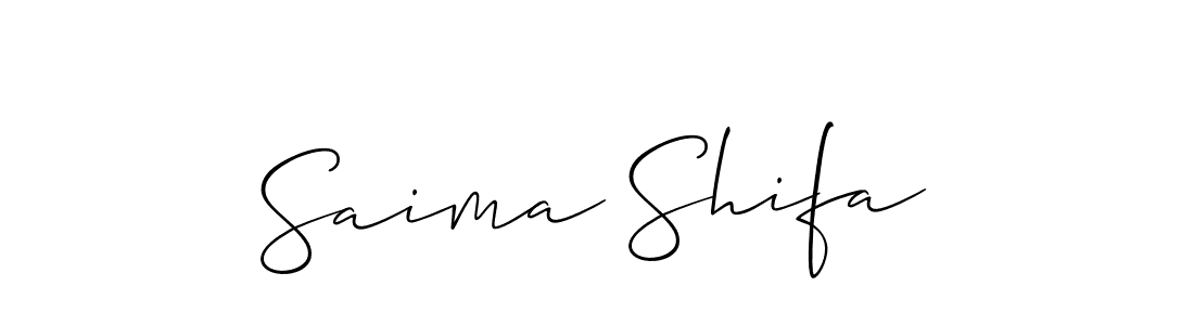 It looks lik you need a new signature style for name Saima Shifa. Design unique handwritten (Allison_Script) signature with our free signature maker in just a few clicks. Saima Shifa signature style 2 images and pictures png