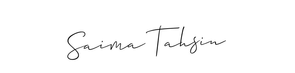 Similarly Allison_Script is the best handwritten signature design. Signature creator online .You can use it as an online autograph creator for name Saima Tahsin. Saima Tahsin signature style 2 images and pictures png