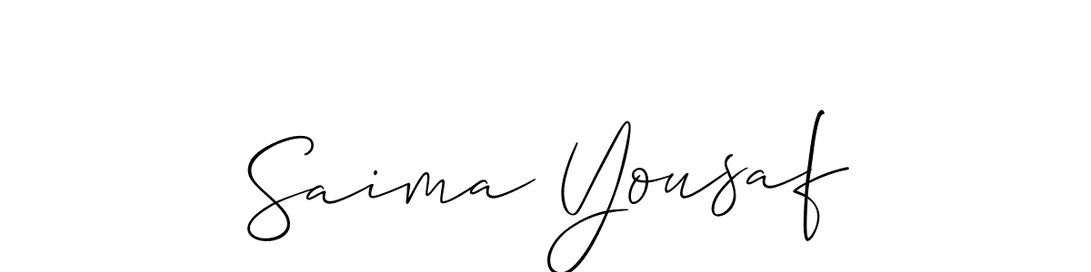 How to Draw Saima Yousaf signature style? Allison_Script is a latest design signature styles for name Saima Yousaf. Saima Yousaf signature style 2 images and pictures png