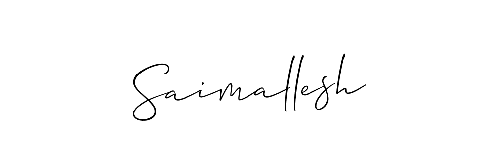 Once you've used our free online signature maker to create your best signature Allison_Script style, it's time to enjoy all of the benefits that Saimallesh name signing documents. Saimallesh signature style 2 images and pictures png