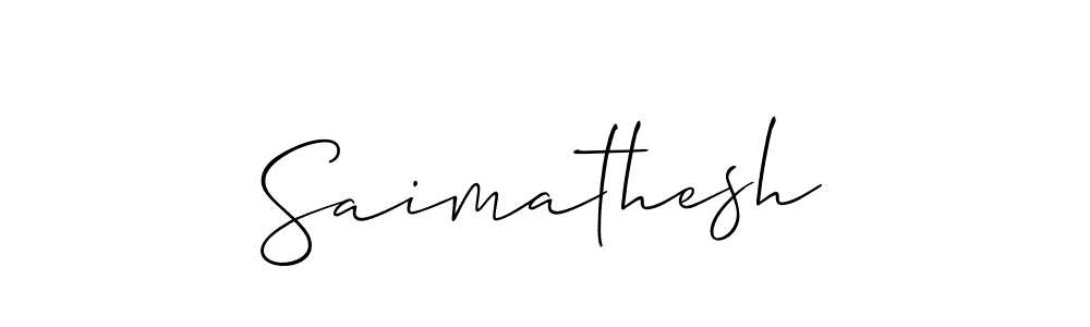 Once you've used our free online signature maker to create your best signature Allison_Script style, it's time to enjoy all of the benefits that Saimathesh name signing documents. Saimathesh signature style 2 images and pictures png