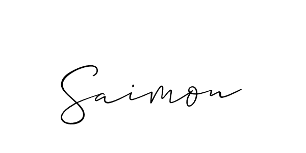 if you are searching for the best signature style for your name Saimon. so please give up your signature search. here we have designed multiple signature styles  using Allison_Script. Saimon signature style 2 images and pictures png