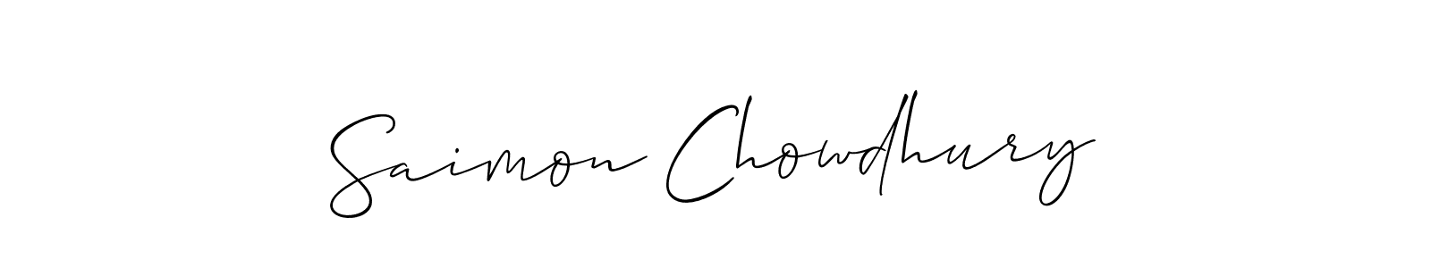 Make a beautiful signature design for name Saimon Chowdhury. Use this online signature maker to create a handwritten signature for free. Saimon Chowdhury signature style 2 images and pictures png