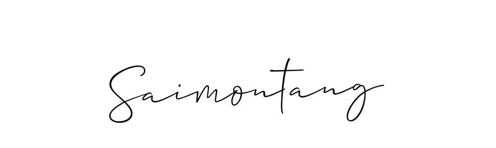 Saimontang stylish signature style. Best Handwritten Sign (Allison_Script) for my name. Handwritten Signature Collection Ideas for my name Saimontang. Saimontang signature style 2 images and pictures png