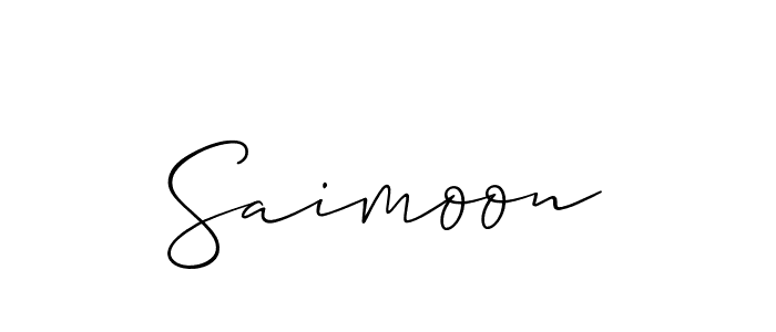Allison_Script is a professional signature style that is perfect for those who want to add a touch of class to their signature. It is also a great choice for those who want to make their signature more unique. Get Saimoon name to fancy signature for free. Saimoon signature style 2 images and pictures png
