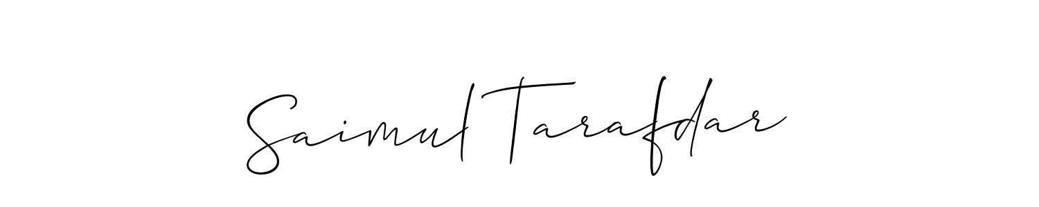 Also we have Saimul Tarafdar name is the best signature style. Create professional handwritten signature collection using Allison_Script autograph style. Saimul Tarafdar signature style 2 images and pictures png