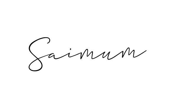 Similarly Allison_Script is the best handwritten signature design. Signature creator online .You can use it as an online autograph creator for name Saimum. Saimum signature style 2 images and pictures png