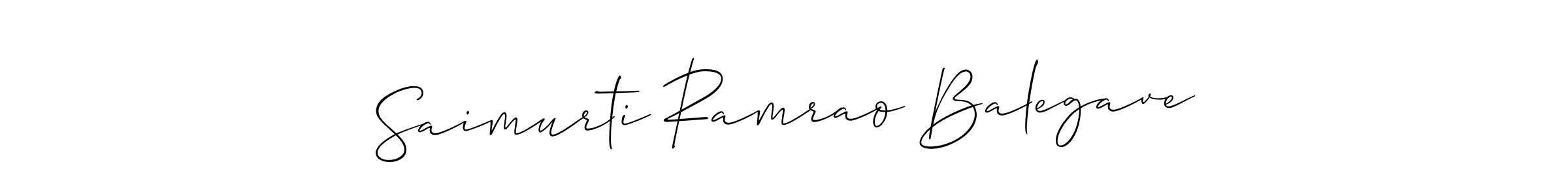 if you are searching for the best signature style for your name Saimurti Ramrao Balegave. so please give up your signature search. here we have designed multiple signature styles  using Allison_Script. Saimurti Ramrao Balegave signature style 2 images and pictures png