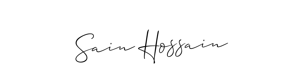 Also we have Sain Hossain name is the best signature style. Create professional handwritten signature collection using Allison_Script autograph style. Sain Hossain signature style 2 images and pictures png