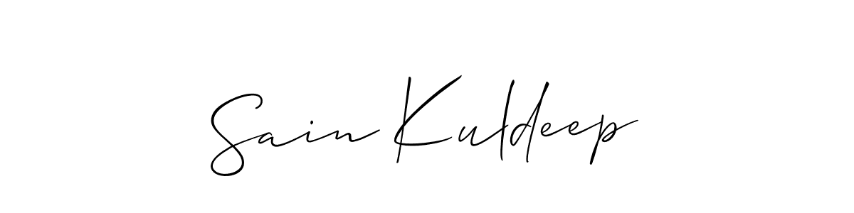 Also You can easily find your signature by using the search form. We will create Sain Kuldeep name handwritten signature images for you free of cost using Allison_Script sign style. Sain Kuldeep signature style 2 images and pictures png