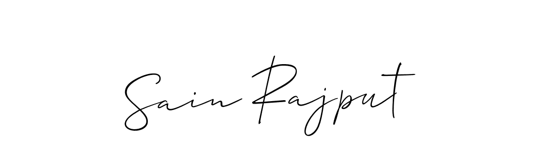 How to make Sain Rajput name signature. Use Allison_Script style for creating short signs online. This is the latest handwritten sign. Sain Rajput signature style 2 images and pictures png