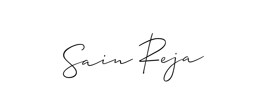 How to make Sain Reja name signature. Use Allison_Script style for creating short signs online. This is the latest handwritten sign. Sain Reja signature style 2 images and pictures png