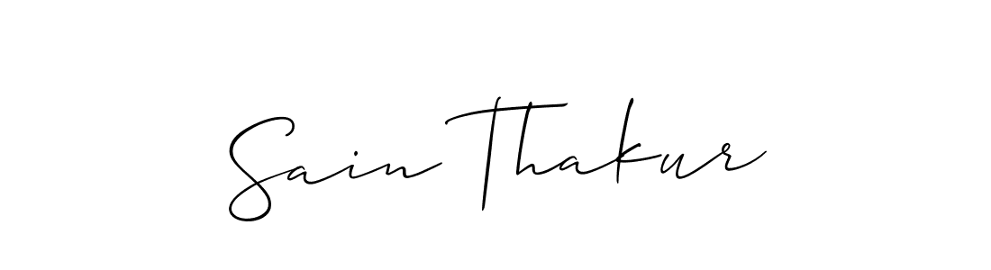 How to make Sain Thakur name signature. Use Allison_Script style for creating short signs online. This is the latest handwritten sign. Sain Thakur signature style 2 images and pictures png