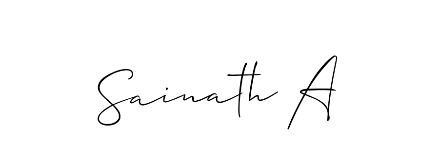 How to make Sainath A signature? Allison_Script is a professional autograph style. Create handwritten signature for Sainath A name. Sainath A signature style 2 images and pictures png