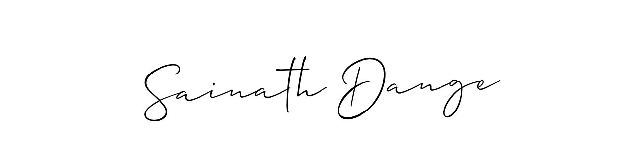 if you are searching for the best signature style for your name Sainath Dange. so please give up your signature search. here we have designed multiple signature styles  using Allison_Script. Sainath Dange signature style 2 images and pictures png