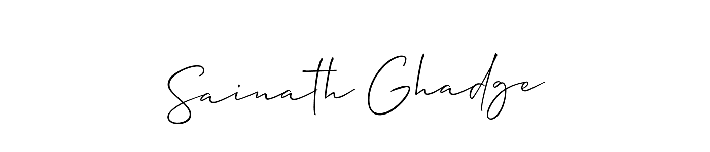 Create a beautiful signature design for name Sainath Ghadge. With this signature (Allison_Script) fonts, you can make a handwritten signature for free. Sainath Ghadge signature style 2 images and pictures png