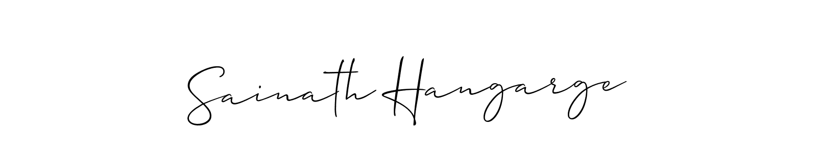 Use a signature maker to create a handwritten signature online. With this signature software, you can design (Allison_Script) your own signature for name Sainath Hangarge. Sainath Hangarge signature style 2 images and pictures png