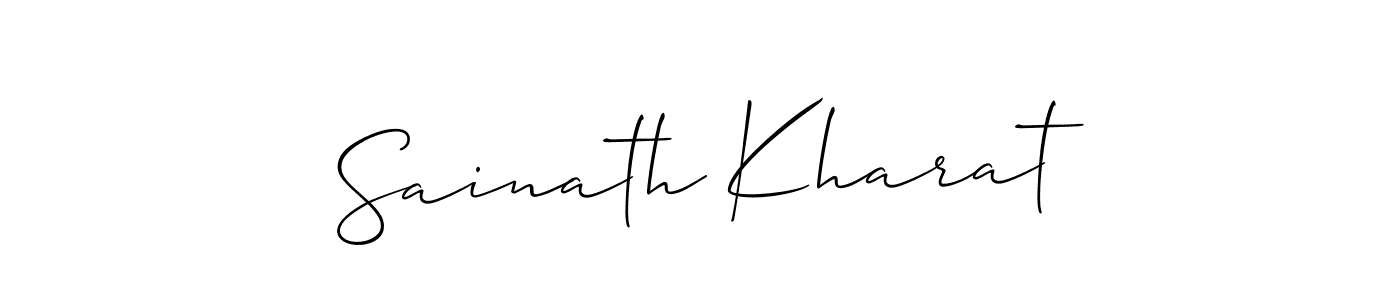 Allison_Script is a professional signature style that is perfect for those who want to add a touch of class to their signature. It is also a great choice for those who want to make their signature more unique. Get Sainath Kharat name to fancy signature for free. Sainath Kharat signature style 2 images and pictures png