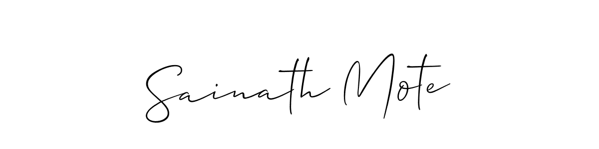 Create a beautiful signature design for name Sainath Mote. With this signature (Allison_Script) fonts, you can make a handwritten signature for free. Sainath Mote signature style 2 images and pictures png