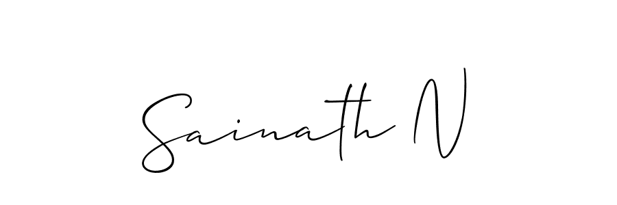 How to make Sainath N signature? Allison_Script is a professional autograph style. Create handwritten signature for Sainath N name. Sainath N signature style 2 images and pictures png
