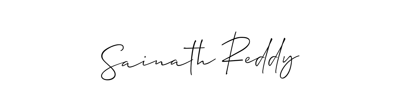 The best way (Allison_Script) to make a short signature is to pick only two or three words in your name. The name Sainath Reddy include a total of six letters. For converting this name. Sainath Reddy signature style 2 images and pictures png