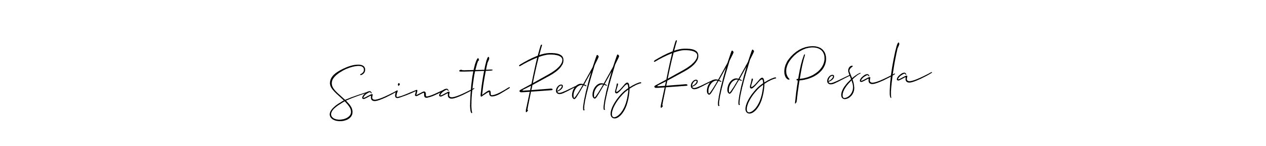 You should practise on your own different ways (Allison_Script) to write your name (Sainath Reddy Reddy Pesala) in signature. don't let someone else do it for you. Sainath Reddy Reddy Pesala signature style 2 images and pictures png