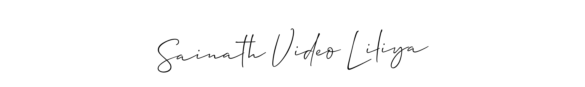 This is the best signature style for the Sainath Video Liliya name. Also you like these signature font (Allison_Script). Mix name signature. Sainath Video Liliya signature style 2 images and pictures png