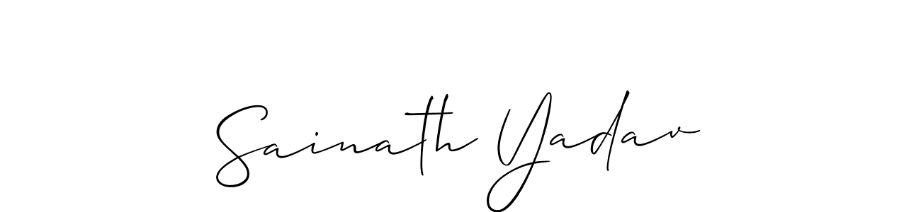 Also we have Sainath Yadav name is the best signature style. Create professional handwritten signature collection using Allison_Script autograph style. Sainath Yadav signature style 2 images and pictures png