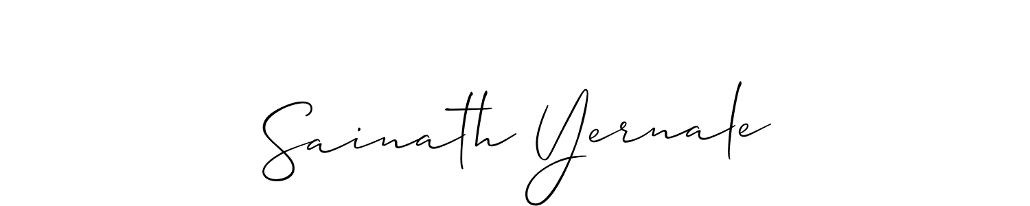 How to make Sainath Yernale name signature. Use Allison_Script style for creating short signs online. This is the latest handwritten sign. Sainath Yernale signature style 2 images and pictures png
