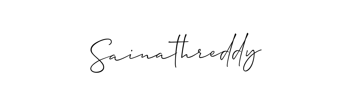 How to make Sainathreddy signature? Allison_Script is a professional autograph style. Create handwritten signature for Sainathreddy name. Sainathreddy signature style 2 images and pictures png