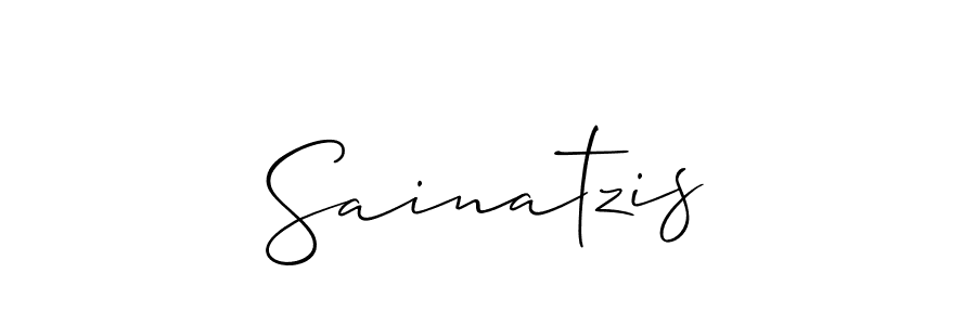 Create a beautiful signature design for name Sainatzis. With this signature (Allison_Script) fonts, you can make a handwritten signature for free. Sainatzis signature style 2 images and pictures png