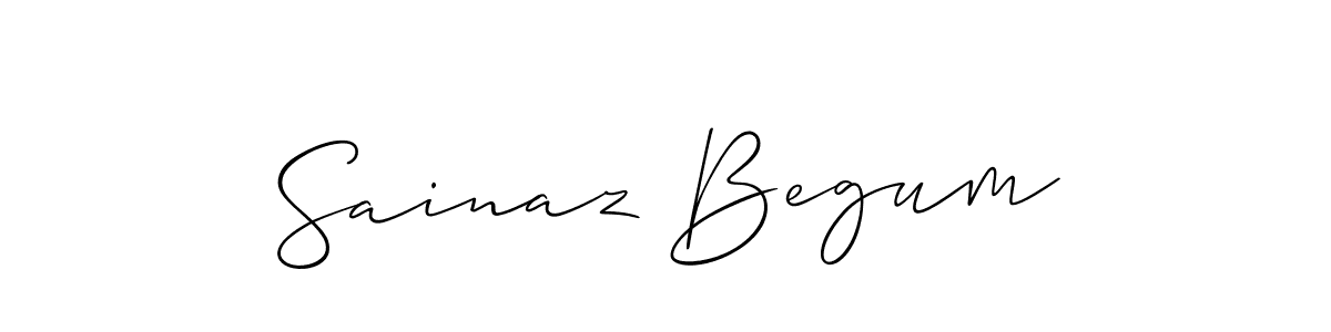This is the best signature style for the Sainaz Begum name. Also you like these signature font (Allison_Script). Mix name signature. Sainaz Begum signature style 2 images and pictures png