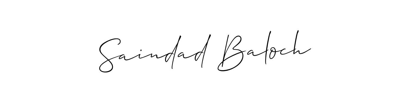 It looks lik you need a new signature style for name Saindad Baloch. Design unique handwritten (Allison_Script) signature with our free signature maker in just a few clicks. Saindad Baloch signature style 2 images and pictures png